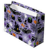 Halloween Pattern Groot Cadeauzakje (Voorkant Gekanteld)