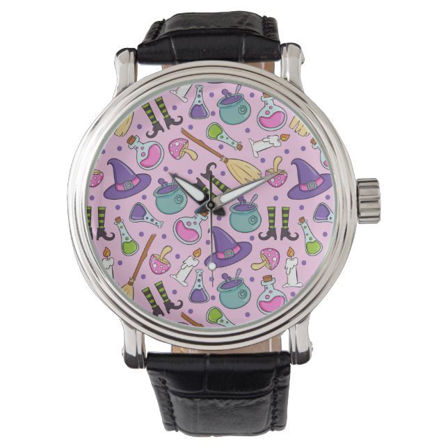 Halloween Pattern Horloge (Voorkant)