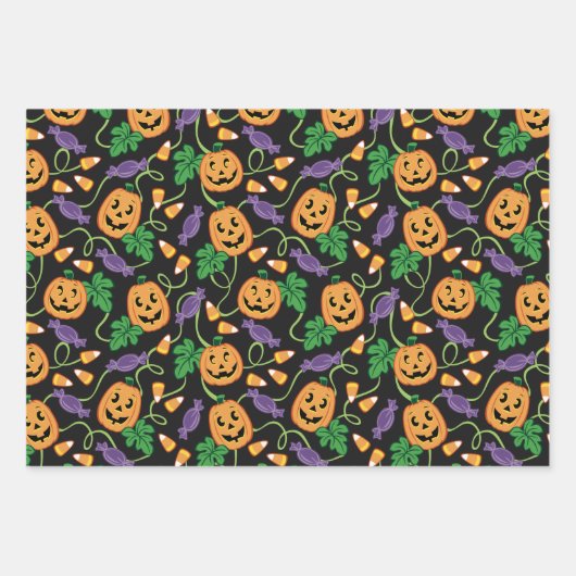 HALLOWEEN PATTERN INPAKPAPIER VEL (Voorkant)