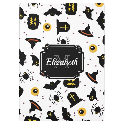 Halloween Pattern Klembord (Achterkant)