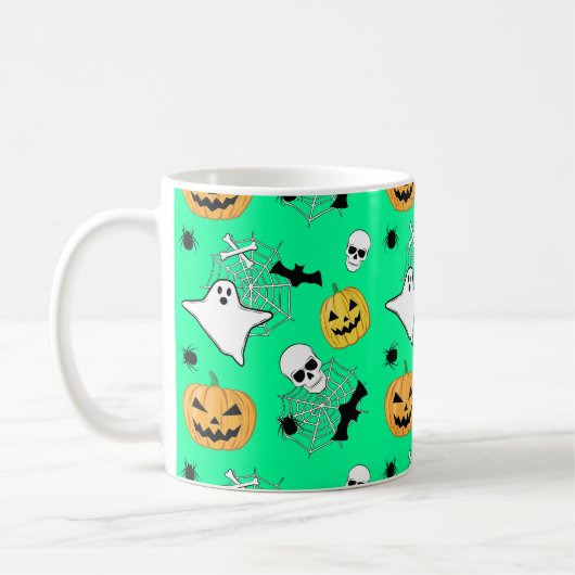 Halloween Pattern Koffiemok (Links)
