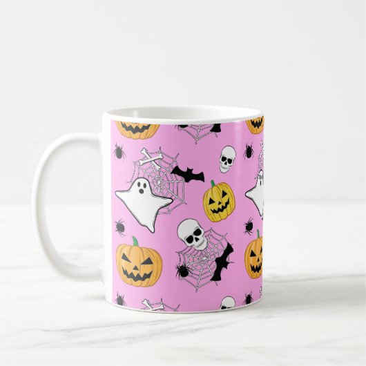 Halloween Pattern Koffiemok (Links)