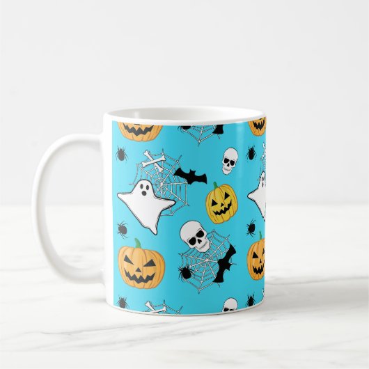 Halloween Pattern Koffiemok (Links)