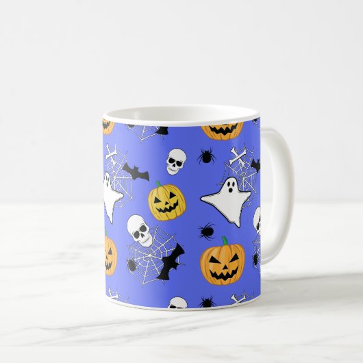 Halloween Pattern Koffiemok (Voorkant rechts)