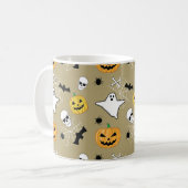Halloween Pattern Koffiemok (Voorkant links)