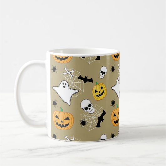 Halloween Pattern Koffiemok (Links)