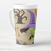Halloween Pattern Latte Mok (Linkerhoek)