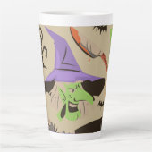 Halloween  Pattern Latte Mok (Voorkant)