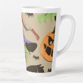 Halloween Pattern Latte Mok (Rechts)