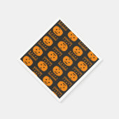 Halloween Pattern met pompoenpapier servet (Hoek)