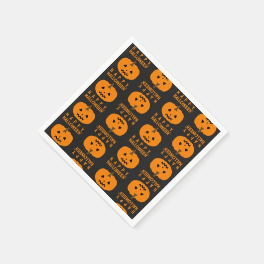 Halloween Pattern met pompoenpapier servet (Hoek)