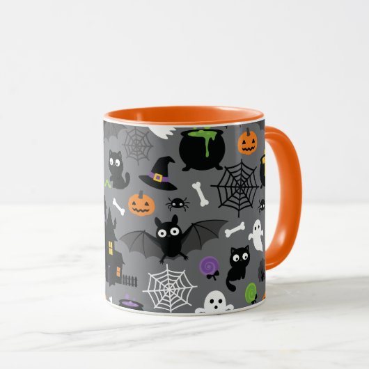Halloween Pattern Mok (Voorkant rechts)