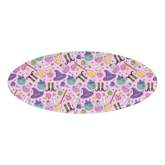 Halloween Pattern Naambadge (Voorkant)