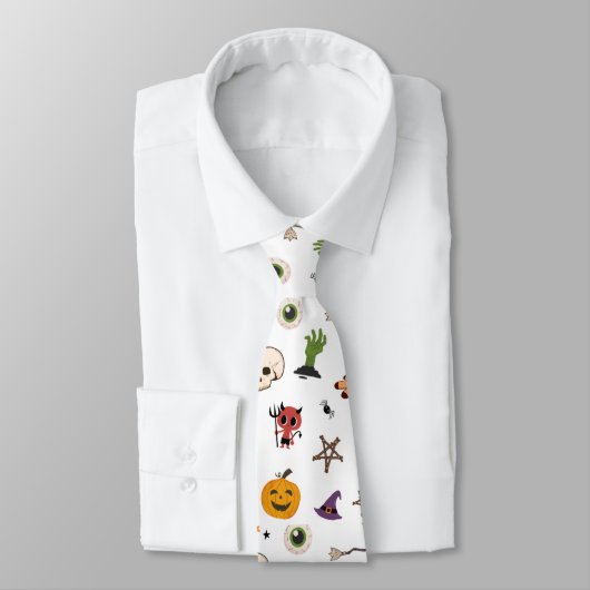Halloween Pattern Necktie Stropdas (Gebonden)