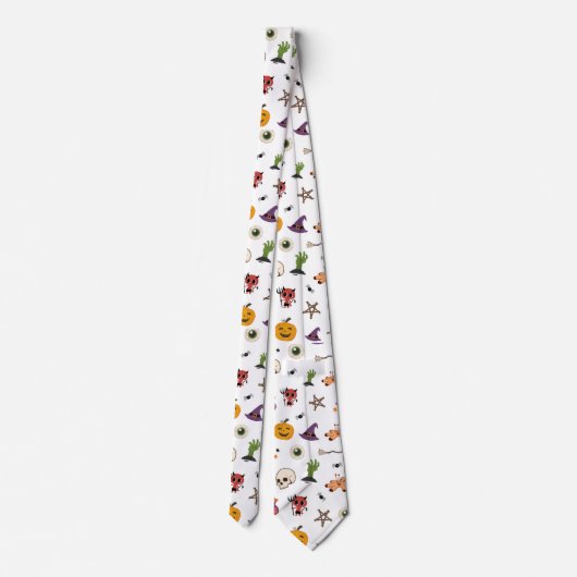 Halloween Pattern Necktie Stropdas (Achterkant)