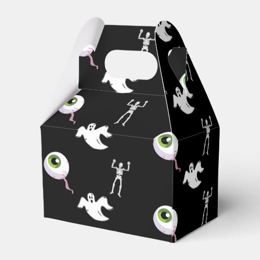 Halloween pattern on black bedankdoosjes (Achterkant)