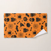 Halloween Pattern Oranje en Black Bad Handdoek (Handdoek)
