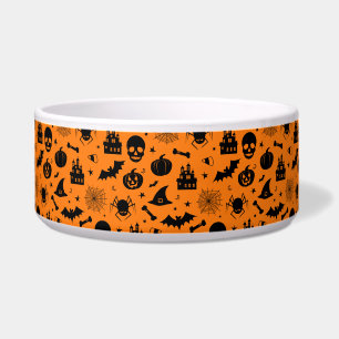 Halloween Pattern Oranje en Black Voerbakje