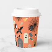 Halloween Pattern Papieren Bekers (Achterkant)