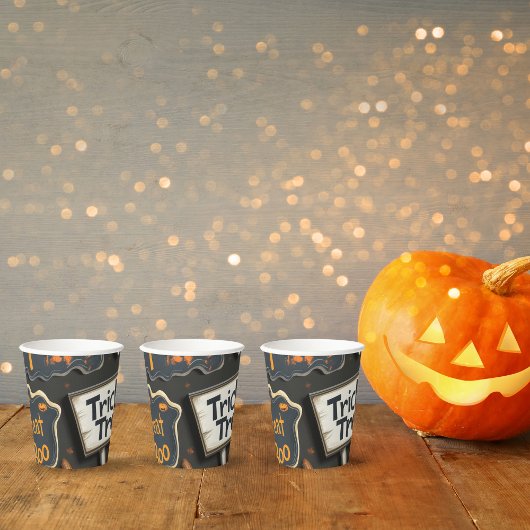 Halloween Pattern Papieren Bekers