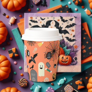 Halloween Pattern Papieren Bekers