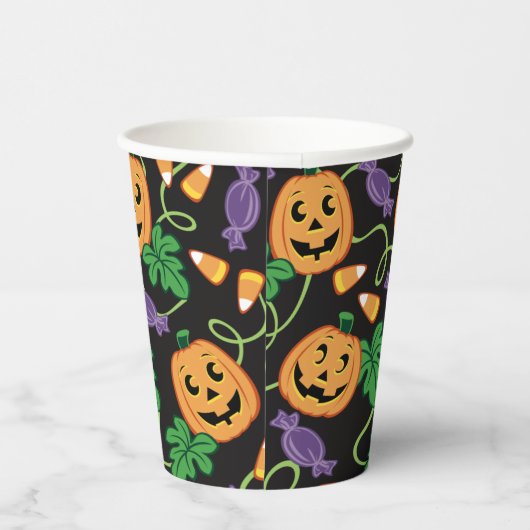 HALLOWEEN PATTERN PAPIEREN BEKERS (Rechts)
