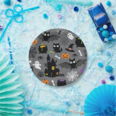 Halloween Pattern Papieren Bordje (Feest)