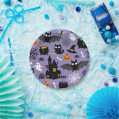 Halloween Pattern Papieren Bordje (Feest)