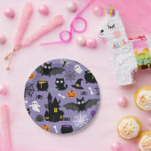 Halloween Pattern Papieren Bordje (Feest)