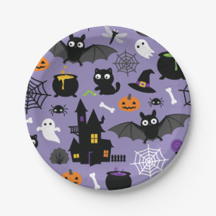Halloween Pattern Papieren Bordje