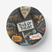 Halloween Pattern Papieren Kommen (Voorkant)