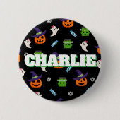 Halloween Pattern Party Favor Button (Voorkant)
