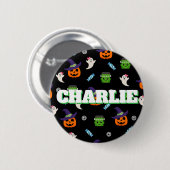 Halloween Pattern Party Favor Button (Voorkant /achterkant)