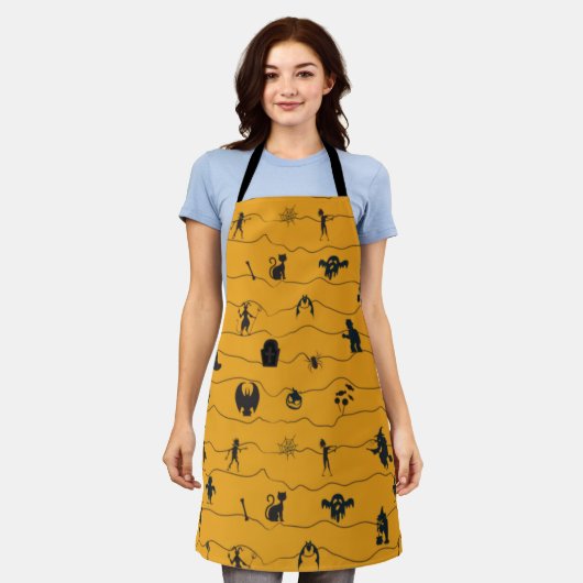 Halloween Pattern Schort (Gedragen)