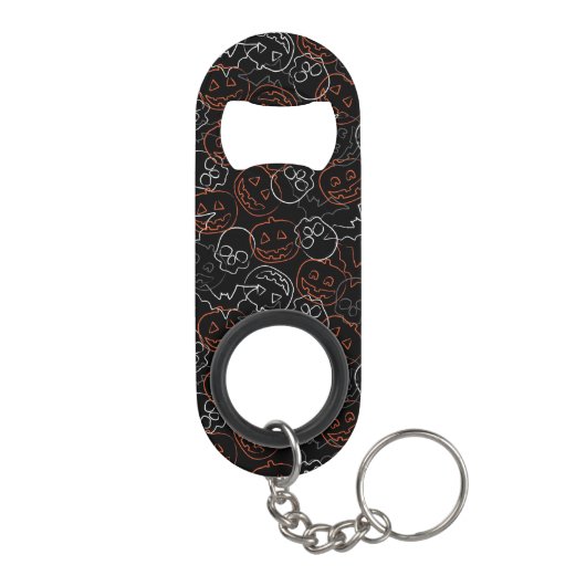 Halloween Pattern Sleutelhanger Flessenopener (Achterkant)
