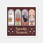 Halloween Pattern Spooky Season Servet (Voorkant)