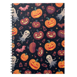 Halloween Pattern Square Note Notitieboek