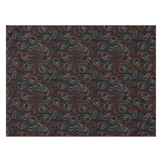 Halloween Pattern Tafelkleed (Voorkant (Horizontaal))