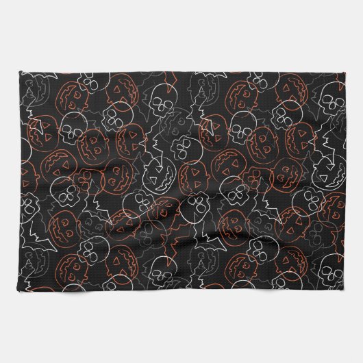 Halloween Pattern Theedoek (Horizontaal)