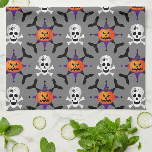 Halloween Pattern Theedoek (Gevouwen)