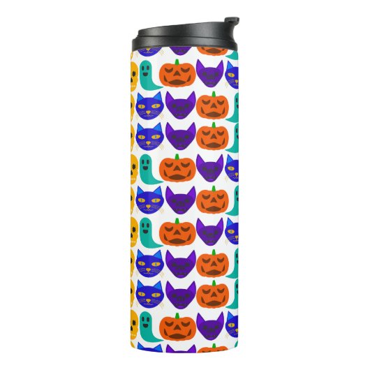 Halloween Pattern Thermal Tumbler Thermosbeker (Gedraaid links)
