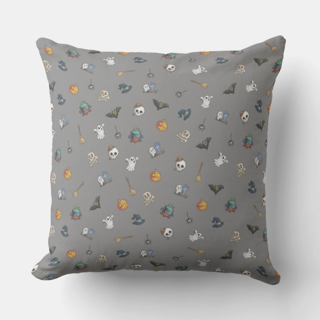 Halloween Pattern Throw Pillow Buitenkussen (Voorkant)