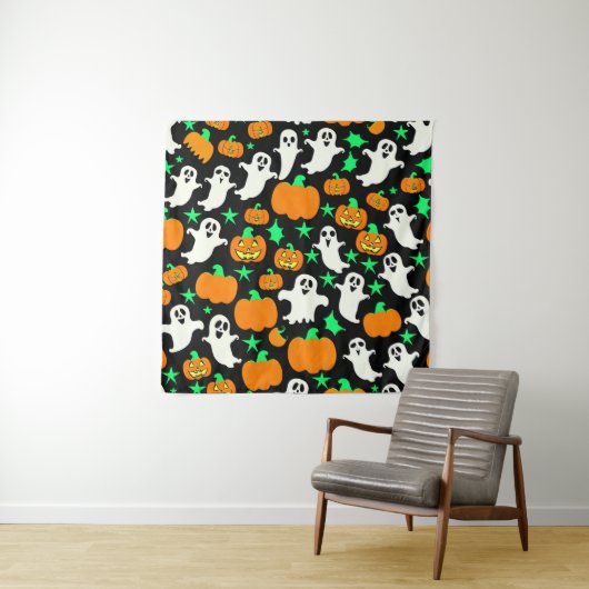 Halloween Pattern Wandkleed (In situ)