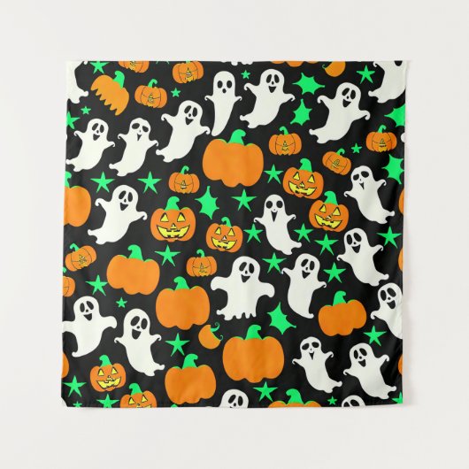 Halloween Pattern Wandkleed (Voorkant)