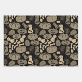 Halloween Pattern Witch Pet Cat Spider 3 Neutraal Inpakpapier Vel (Voorkant)