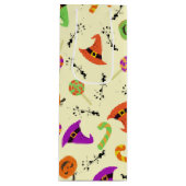 Halloween Pattern Yellow Background Wine Gift Bag Wijn Cadeautas (Voorkant)