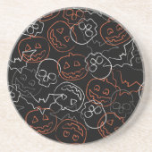 Halloween Pattern Zandsteen Onderzetter (Voorkant)