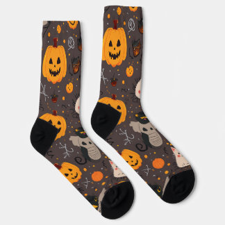 Halloween patterned Crew Sokken