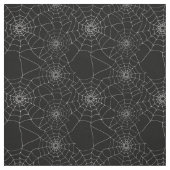 Halloween Patterned Zwart-Wit Spinnenweb Stof (Swatch)