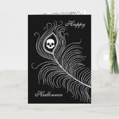 Halloween-pauwenveer Kaart (Voorkant)